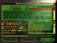 Starting network game